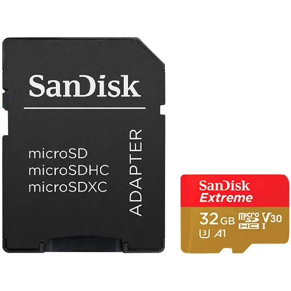 Cartão de Memória Micro Sd de 32GB Sandisk Extreme Sdsqxaf-032g-gn6aa - Vermelho Dourado