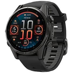 Relógio Smartwatch Garmin Fenix 8 Sapphire Amoled - Carbon Cinza (010-02904-20)