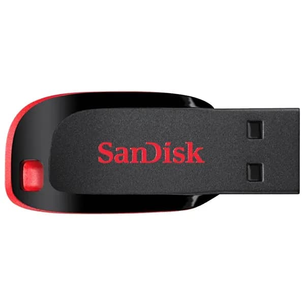 Pendrive de 8GB Sandisk Cruzer Blade Sdcz50-008g-b35 USB 2.0 - Preto Vermelho