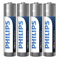 Pilhas Philips Ultra Alkaline Aaa com 4 Pilas - LR03E4B/97