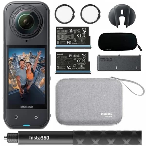 Câmera de Ação Insta360 X5 Essentials Bundle (cinsaaha) 8k - Preto