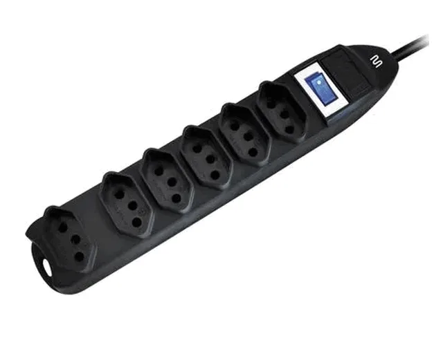 Multilaser Filtro de Linha 6 Tomadas Bivolt Preto