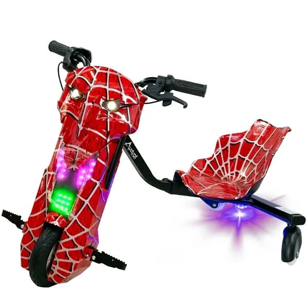 Triciclo Elétrico Audisat Te-8x 8" Bluetooth Speaker - Spider Red (1 Mês de Garantia)