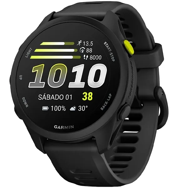 Relógio Garmin Forerunner 70 010-04307 43 MM com GPS Bluetooth - Preto