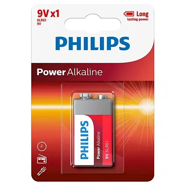 Bateria Alcalina 9V Philips 6lr61p1b 97