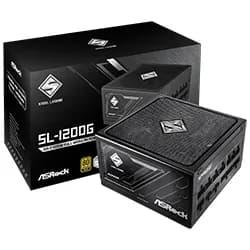 Fonte ASRock Steel Legend SL-1200G 1200W 80 Plus Gold Modular Bivolt ATX 3.1 Preto