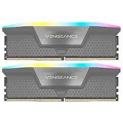 Memória Corsair Vengeance RGB C40 DDR5 32GB (2x16GB) 5200MHz Cinza CMH32GX5M2B5200Z40K