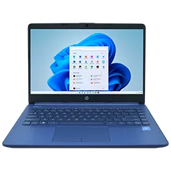 Notebook HP 14-CF2111WM Intel Celeron N4120 Tela HD 14" 4GB RAM 64GB eMMC Win11 Azul