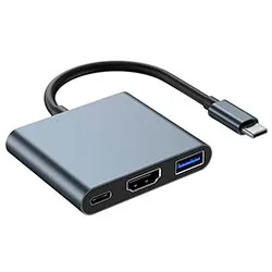 Hub Usb-c 3.1 Satellite A-HUBC56 3 Portas / HDMI / USB 3.0 / Usb-c Fêmea - Cinza