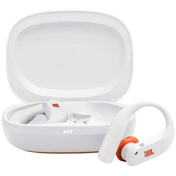 Fone de Ouvido sem Fio Jbl Endurance Peak 4 com ANC - Branco Laranja