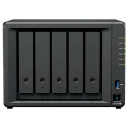Servidor NAS Synology DiskStation DS1525+ AMD Ryzen V1500B 2.2GHz 8GB RAM 5 Baias USB 3.2 USB-C LAN Preto