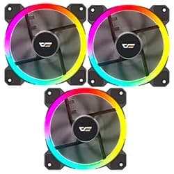 Cooler para Gabinete Darkflash DR12 PWM Aura Spectrum 12x12 Argb - Kit com 3