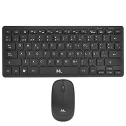 Teclado + Mouse Mtek KM-5276B Wireless / Espanhol - Preto
