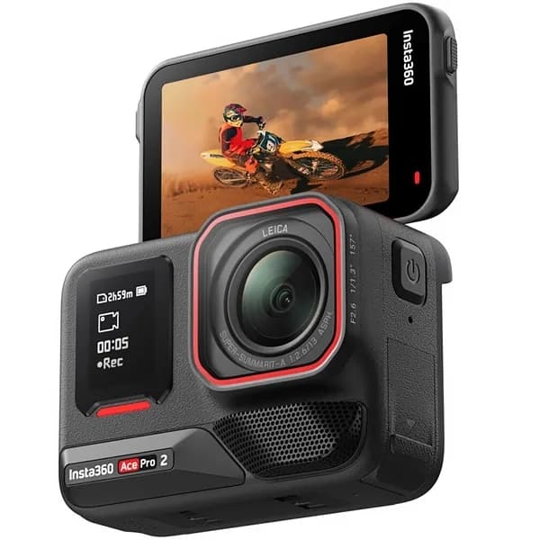 Câmera de Ação Insta360 Ace Pro 2 Creator Bundle 8K Preta Vermelha