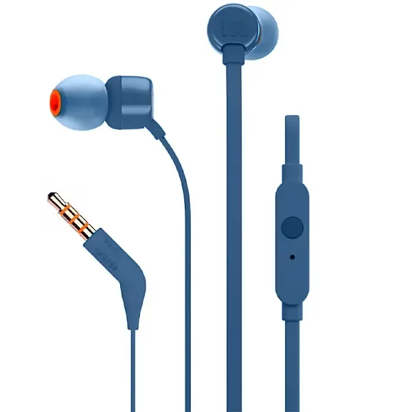 Fone de Ouvido Jbl Tune110 com Microfone e Cabo de 1.1 Metros - Azul