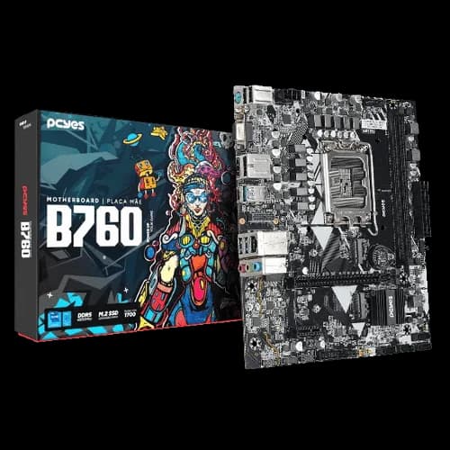 Placa Mãe PCYES B760 M.2 DDR5 MATX LGA1700 14ª/12ª Gen