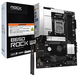Placa Mãe Asrock B650 Rock WI-FI 7 Socket Am5 / DDR5