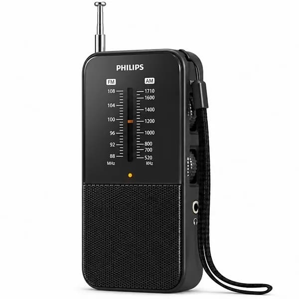 Rádio Portátil Philips TAR1509 a Pilha Preto