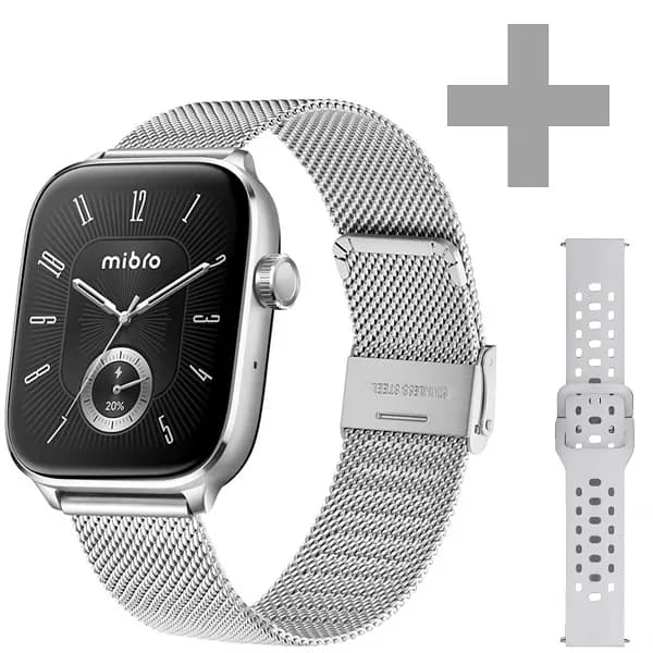 Relógio Mibro Fit Xpaw027 com GPS Bluetooth - Prata + Pulseira