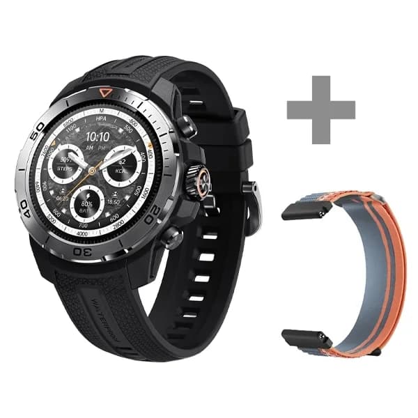 Relógio Mibro Gs Explorer Xpaw017 com GPS Bluetooth - Obsidian Black + Pulseira