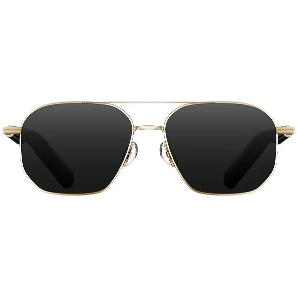 Óculos de Sol Xiaomi Mijia Pilot-Style M2547G1 com Speaker e Microfone Dourado Preto