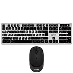 Teclado + Mouse Satellite AK-762G Wireless / Espanhol - Preto / Prata