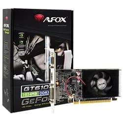 Placa de Vídeo Afox 1GB GeForce GT610 DDR3 - AF610-1024D3L7-V5