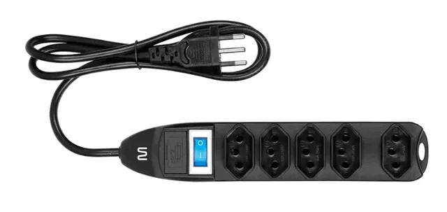 Multilaser Filtro de Linha 5 Tomadas Bivolt Preto