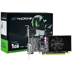 Placa de Vídeo Macrovip 1GB GeForce G210 DDR3 - Low Profile MV-G210LP1GD3