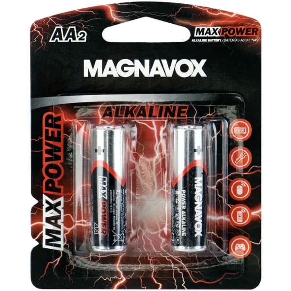 Pilha Alcalina Aa Magnavox Max Power Mp05211 M0 - 2 Unidades