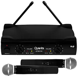 Microfone Quanta QTMIC103 Sem Fio Preto