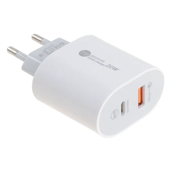 Adaptador de Tomada Mox Mo-c22 USB Usb-c de 20 Watts - Branco