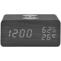 Relógio Despertador de Mesa Satellite AC-T11W - Preto
