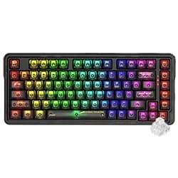Teclado Redragon K649CTB-RGB-PRO Elf Pro Wireless Mecânico Gamer Inglês Transparente