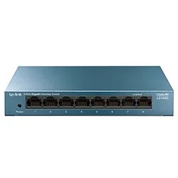 Switch Tp-link Ls108g com 8 Portas Ethernet de 10 100 1000 Mbps - Azul