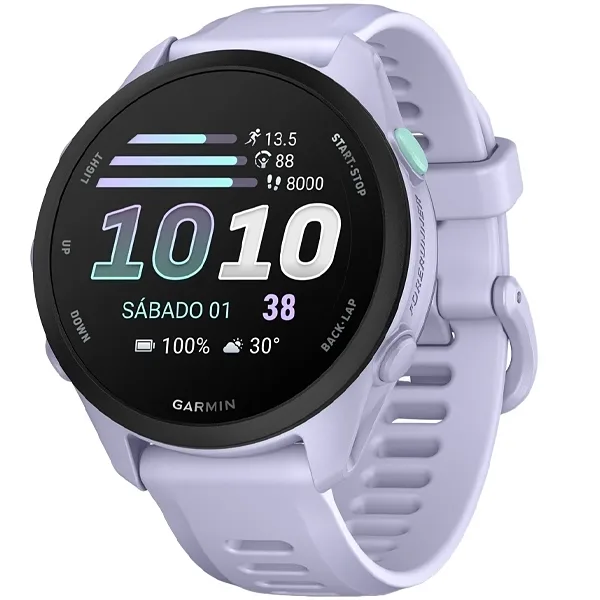 Relógio Garmin Forerunner 70 010-04307 43 MM com GPS Bluetooth - Roxo