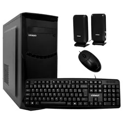 Gabinete Satellite K703 com Fonte 200W, Speaker, Mouse e Teclado Português Preto