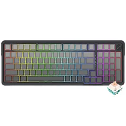 Teclado Gamer Redragon K686SP-RGB-PRO Eisa Pro Wireless RGB Inglês Preto/Cinza