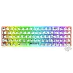 Teclado Redragon K628CT-RGB-PRO Pollux Pro Gamer Mecânico Wireless Inglês Transparente