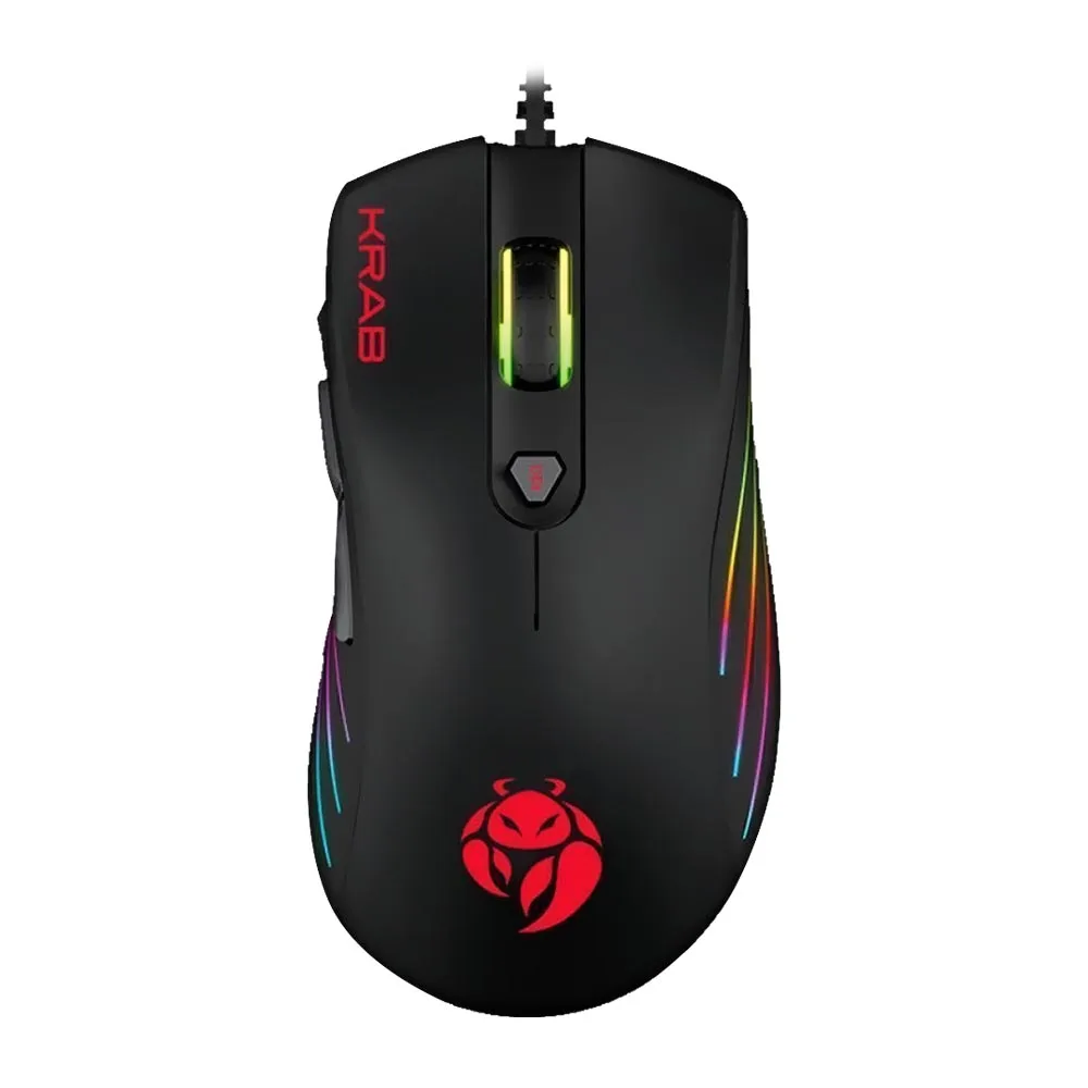 Mouse Gamer Quanta Krab KBGMR20 Specter USB / RGB - Preto