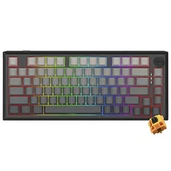Teclado Gamer Redragon K687GG-RGB-PRO Penumbra Pro Wireless Mecânico RGB Inglês Preto/Cinza