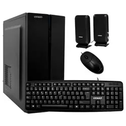 Gabinete Satellite K704 com Fonte 200W, Speaker, Mouse e Teclado Espanhol Preto