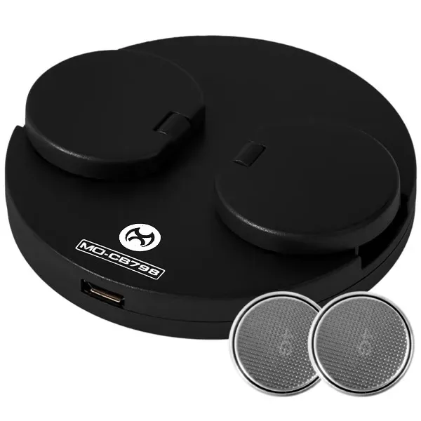 Carregador de Bateria Mox Mo-cb798 + 2 Baterias 2032