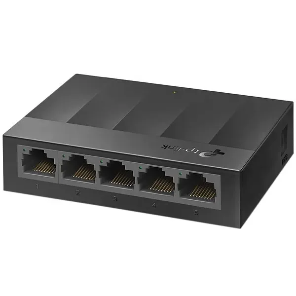 Switch Tp-link Ls1005g com 5 Portas Ethernet de 10 100 1000 Mbps - Preto