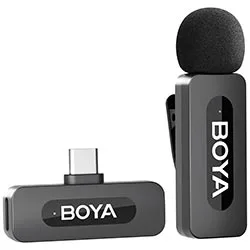 Microfone Boya Boya BY-V10 Wireless / 1tx / RX / Usb-c - Preto