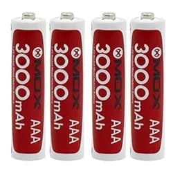 Pilhas Recarregável Mox MOB4AAA30 3000MAH Aaa - Kit com 4