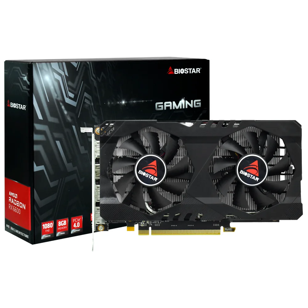 Placa de Vídeo Biostar Gaming 8GB Radeon RX6600 GDDR6 - VA6606RM81