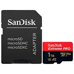 Cartão de Memória Micro Sd Sandisk Extreme Pro U3 V30 1TB 4k UHD -