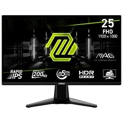Monitor Gamer MSI Mag 255f E20 25" FHD 200HZ / 0.5ms - Preto