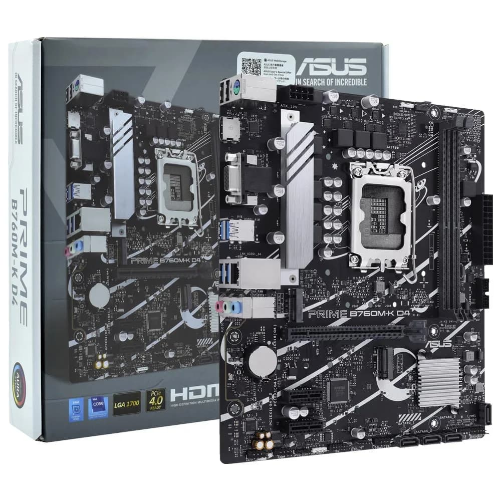 Placa Mãe Asus Prime B760M-K D4 Socket Lga 1700 / VGA / DDR4